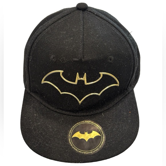 H&M DC Comics Batman Black Twill Adjustable Flat Bill Boys Hat US Size 7-12 - Picture 4 of 8